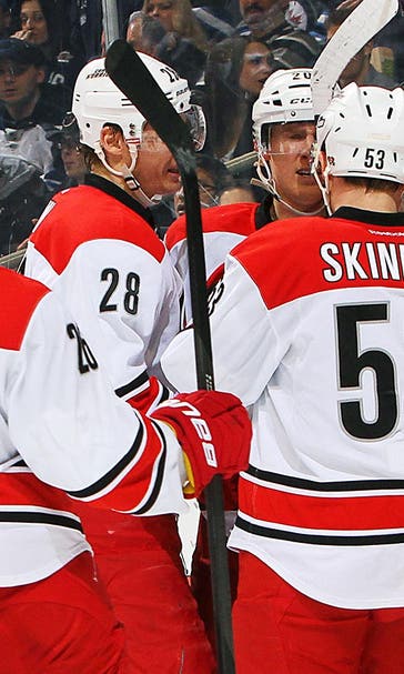 Hurricanes' three-goal burst in second too much for Jets